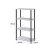 4 Tier Design Bookshelf with Metal Tubular Legs Antique White By Casagear Home BM237179