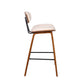 Mid Century Top Padded Back Counter Barstool Cream - BM237213 By Casagear Home BM237213