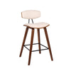 Mid Century Top Padded Back Counter Barstool Cream - BM237213 By Casagear Home BM237213