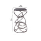 Intersected Circular Metal Base Counter Height Barstool, Silver - BM237220 By Casagear Home