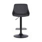 Metal and Leatherette Bar Stool with Adjustable Height Black By Casagear Home BM237248