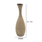 20’’ Pot Bellied Shape Ceramic Vase with Sleek Flared Neck Beige By Casagear Home BM238123