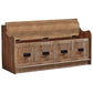 48 Inches Lift Top Storage Bench with Fake Drawer Design Brown - BM238376 By Casagear Home BM238376