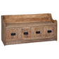 48 Inches Lift Top Storage Bench with Fake Drawer Design Brown - BM238376 By Casagear Home BM238376