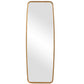 60 Inch Full Length Metal Frame Contemporary Mirror, Gold By Casagear Home