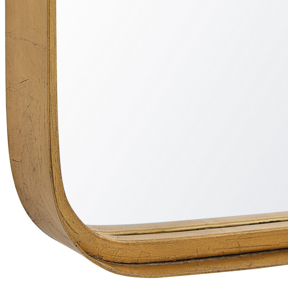 60 Inch Full Length Metal Frame Contemporary Mirror Gold By Casagear Home BM239256