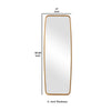 60 Inch Full Length Metal Frame Contemporary Mirror Gold By Casagear Home BM239256