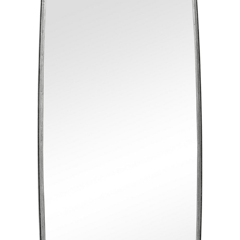 60 Inch Full Length Metal Frame Contemporary Mirror Silver By Casagear Home BM239257