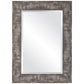 26 Inch Rustic Wooden Frame Mirror, Light Brown By Casagear Home