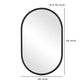 20 Inch Contemporary Style Oblong Shape Mirror Black By Casagear Home BM239261