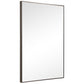 Rectangular Thin Wooden Frame Mirror Gunmetal Gray By Casagear Home BM239302