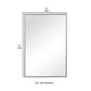 Rectangular Thin Wooden Frame Mirror Gunmetal Gray By Casagear Home BM239302