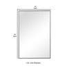 Rectangular Thin Wooden Frame Mirror Gunmetal Gray By Casagear Home BM239302