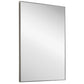 Rectangular Thin Wooden Frame Mirror Silver By Casagear Home BM239306