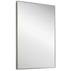 Rectangular Thin Wooden Frame Mirror Silver By Casagear Home BM239306