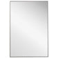 Rectangular Thin Wooden Frame Mirror, Silver By Casagear Home