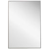 Rectangular Thin Wooden Frame Mirror, Silver By Casagear Home