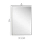 Rectangular Thin Wooden Frame Mirror Silver By Casagear Home BM239306