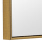 Rectangular Shape Thin Polystyrene Frame Mirror Gold By Casagear Home BM239308