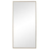 Rectangular Shape Thin Polystyrene Frame Mirror, Gold By Casagear Home