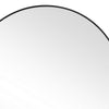 Round Shape Sleek Metal Frame Mirror Black By Casagear Home BM239314