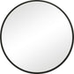 43 Inches Round Shape Sleek Frame Mirror, Black By Casagear Home