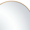 24 Inches Round Shape Sleek Metal Frame Mirror Gold By Casagear Home BM239326