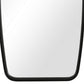 Rectangular Metal Frame Mirror with Curved Edges Black By Casagear Home BM239331