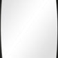 Rectangular Metal Frame Mirror with Curved Edges Black By Casagear Home BM239331