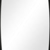 Rectangular Metal Frame Mirror with Curved Edges Black By Casagear Home BM239331