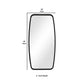 Rectangular Metal Frame Mirror with Curved Edges Black By Casagear Home BM239331