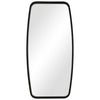 Rectangular Metal Frame Mirror with Curved Edges, Black By Casagear Home