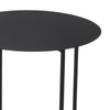 22 Inches Round Top Metal Accent Table with Tubular Legs Black By Casagear Home BM239412