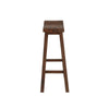 Saddle Design Wooden Barstool with Grain Details Brown By Casagear Home BM239729