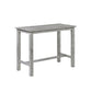 Rustic Rectangular Wooden Pub Table with Block legs, Gray By Casagear Home