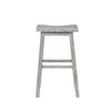 Saddle Design Wooden Barstool with Grain Details Gray By Casagear Home BM239734