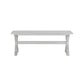 Rectangular Dining Bench with X Shaped Pedestal Legs White By Casagear Home BM239756