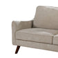 Fabric Upholstered Sofa with Tapered Angled Legs Beige By Casagear Home BM239790