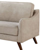 Fabric Upholstered Sofa with Tapered Angled Legs Beige By Casagear Home BM239790