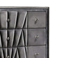 9 Drawer Fabric Frame Dresser with Tufted Accents and Acrylic Knob Gray By Casagear Home BM239797