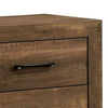 Rustic 2 Drawer Wooden Nightstand with Grain Details Brown By Casagear Home BM239804