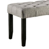 48 Inches Bench with Tufted Seat and Chamfered Legs Light Gray By Casagear Home BM239821