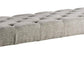 48 Inches Bench with Tufted Seat and Chamfered Legs Light Gray By Casagear Home BM239821