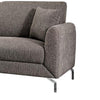 74 Inches Sofa with Fabric Padded Seat and Metal Legs Gray By Casagear Home BM239846