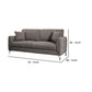 74 Inches Sofa with Fabric Padded Seat and Metal Legs Gray By Casagear Home BM239846