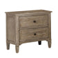 2 Drawer Wooden Nightstand with USB Slot Gray By Casagear Home BM240046