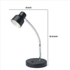 Table Lamp with Adjustable Goose Neck and Shade Black By Casagear Home BM240379