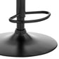 21 Inch Metal and Leatherette Swivel Bar Stool Black By Casagear Home BM240739