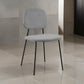 Metal Dining Chair with Velvet Upholstery, Set of 2, Black and Gray By Casagear Home