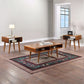 3 Piece Mid Century Wooden Occasional Table Set Brown By Casagear Home BM240803